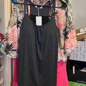 Elle Dark Gray Tank Top